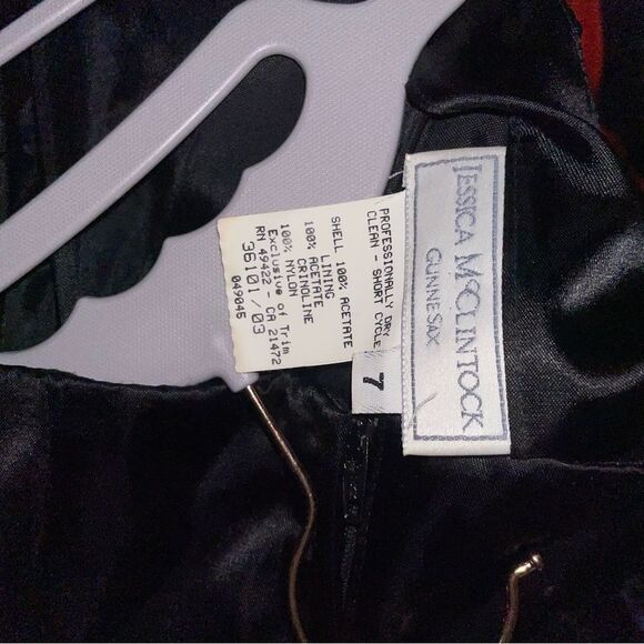 Gunne Sax Size 7 Formal Dress Strapless Black Sequin - Picture 7 of 7